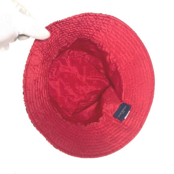 LOUIS VUITTON M76536 Hat Claim Rouge Monogram Hats Bucket Hat Bob Hat - Picture 7 of 8